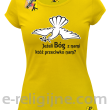 Gołąb Pokoju - Jeżeli Bóg z nami któź przeciwko nam ? - koszulka damska żółta 