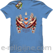 Miłość ludzka i Boża nigdy się nie mylą Jan Paweł II - Koszulka męska błękitny
