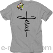 Jesus pisany krzyżem - koszulka męska - 9