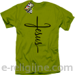 Jesus pisany krzyżem - koszulka męska -10