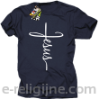 Jesus pisany krzyżem - koszulka męska -11