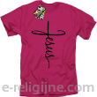 Jesus pisany krzyżem - koszulka męska - 12