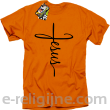 Jesus pisany krzyżem - koszulka męska - 14