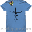 Jesus pisany krzyżem - koszulka męska - 15