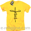 Jesus pisany krzyżem - koszulka męska - 1