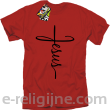 Jesus pisany krzyżem - koszulka męska - 6