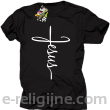 Jesus pisany krzyżem - koszulka męska - 8