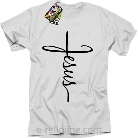 Jesus pisany krzyżem - koszulka męska - 13