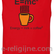 E=mc2 - energy = milk*coffee2 - Bezrękawnik męski czerwony 