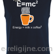 E=mc2 - energy = milk*coffee2 - Bezrękawnik męski granatowy 