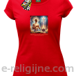 Żyje już nie ja lecz życie we mnie Chrystus list do Galatów - Koszulka damska czerwony