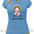 Jezus Kocha Wszystkich - koszulka damska - błękitna
