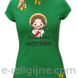 Jezus Kocha Wszystkich - koszulka damska - zielona