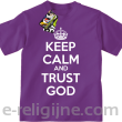 Keep Calm and Trust God - koszulka dziecięca fioletowy