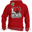 I love Jesus StickStyle - bluza z kapturem czerwona