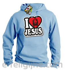 I love Jesus StickStyle - bluza z kapturem 