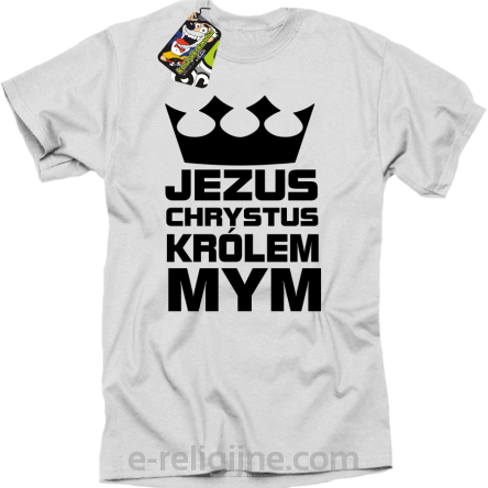 Jezus Chrystus Królem Mym - koszulka męska -5